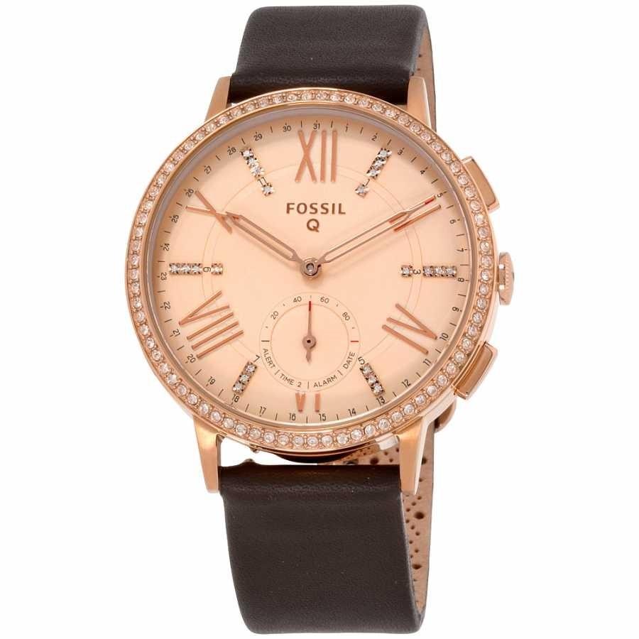 Fossil Women's FTW1116 Q Gazer Grey Leather Watch