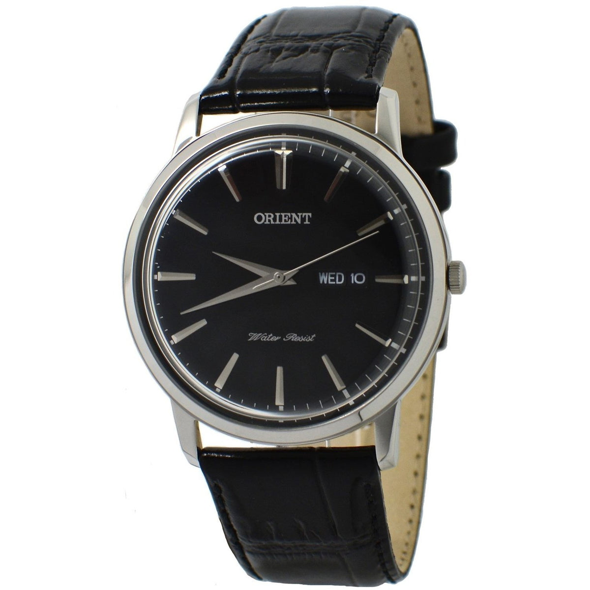 Orient Men&#39;s FUG1R002B6 Capital Black Leather Watch