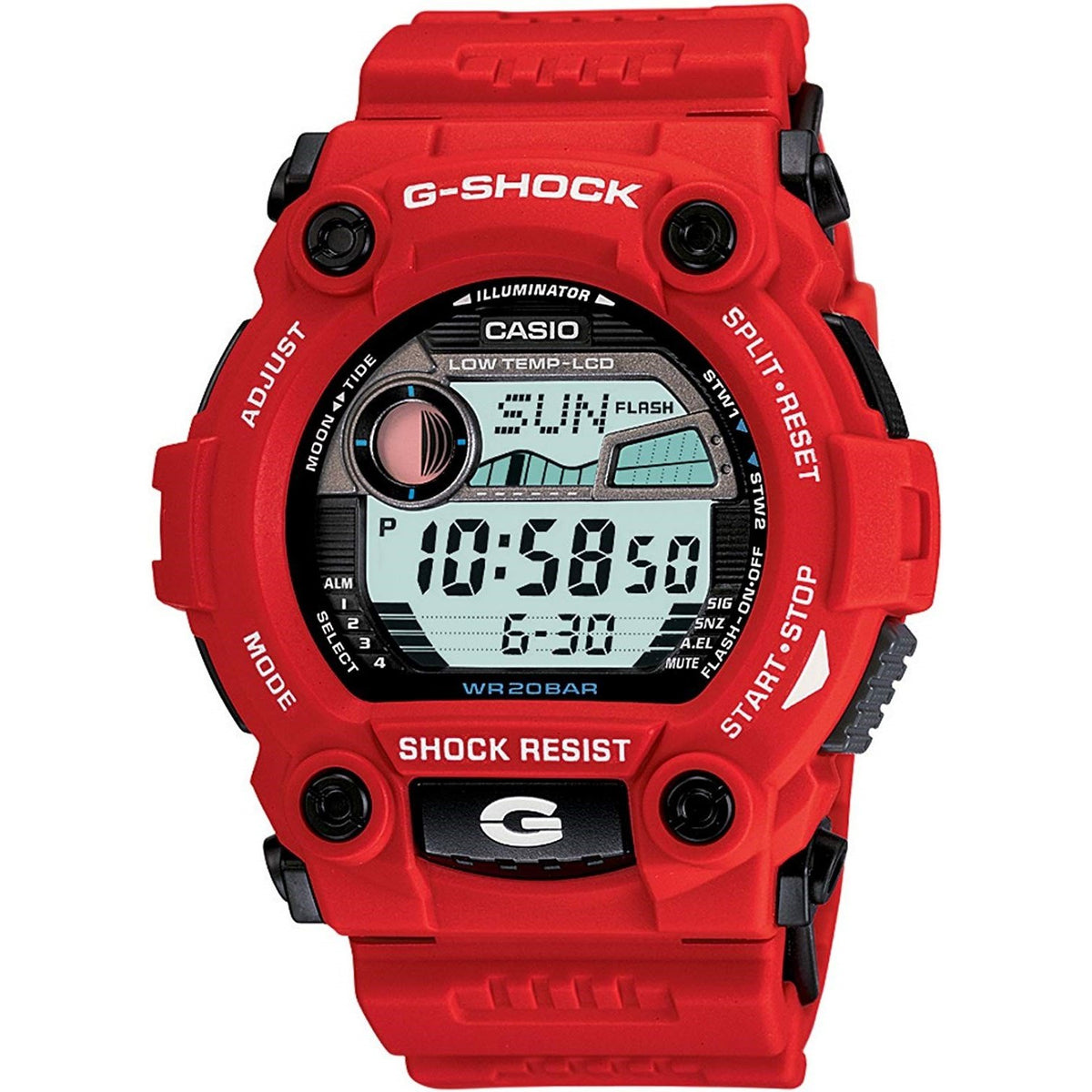 Casio Men&#39;s G7900A-4 G-Shock Rescue Digital Red and Blue Resin Watch