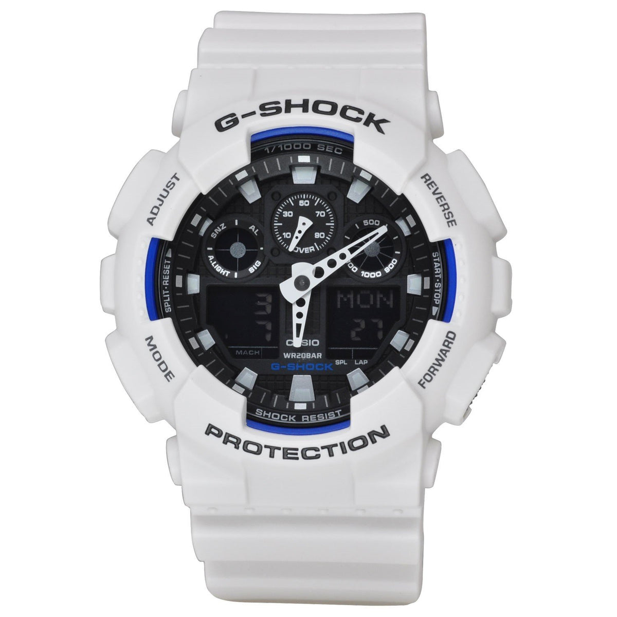 Casio Men's GA100B-7A G-Shock Chronograph White Polyurethane Watch