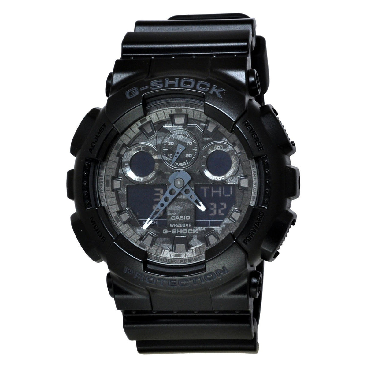Casio Men's GA100CF-1A G-Shock Chronograph Black Resin Watch