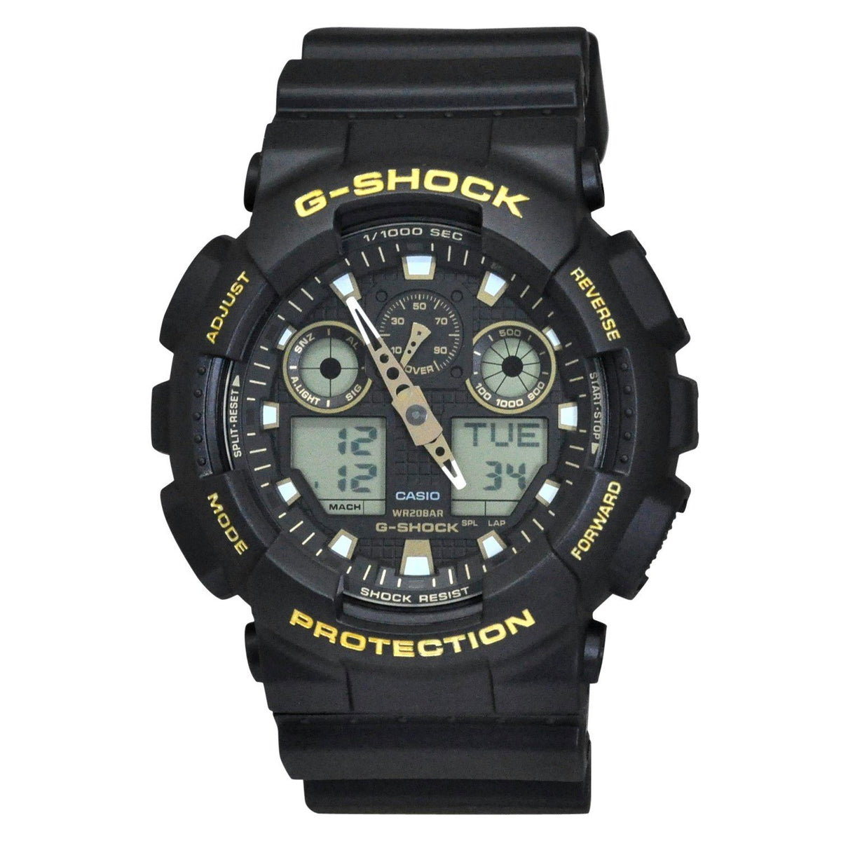 Casio Men's GA100GBX-1A9 G-Shock Chronograph Black Resin Watch