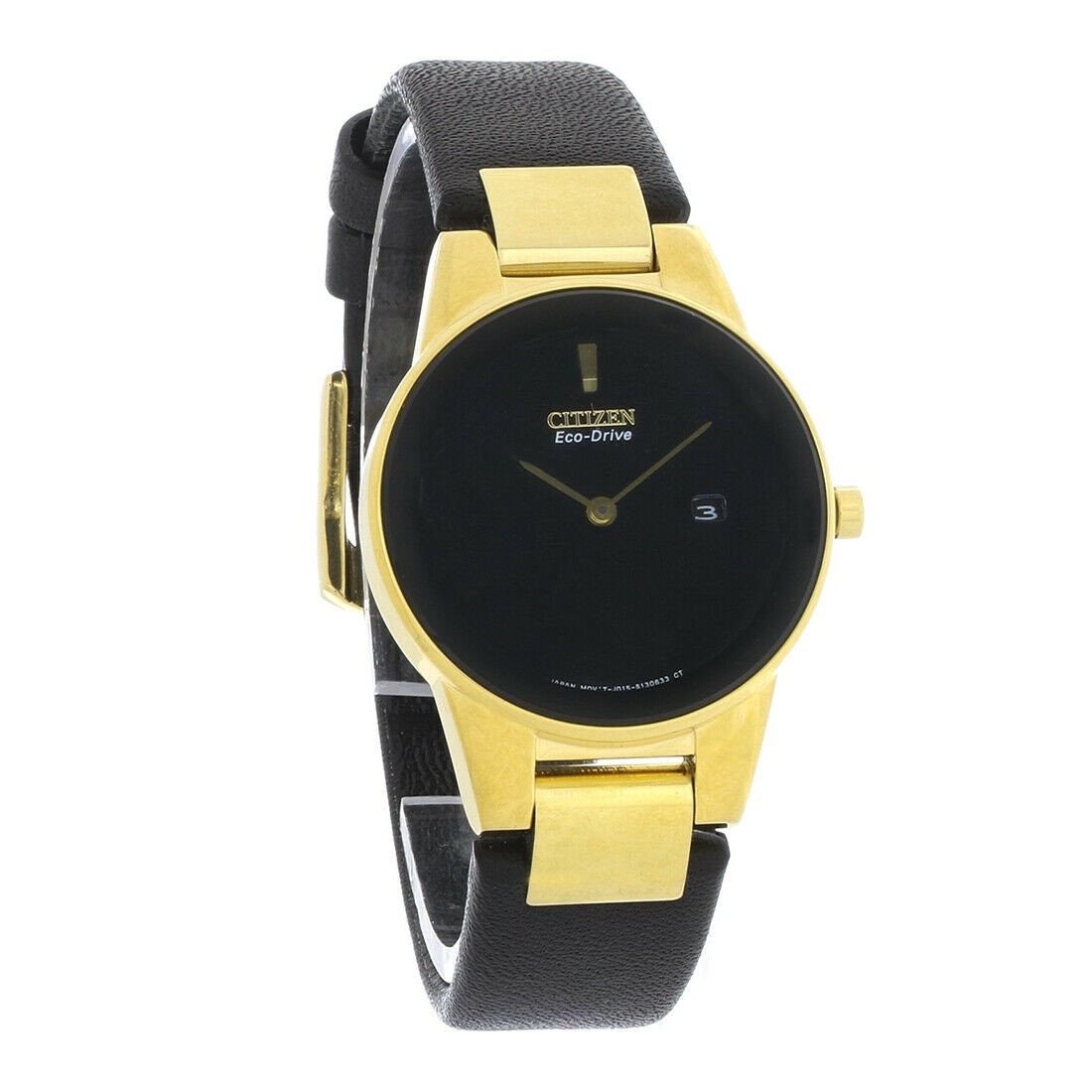 Citizen Women&#39;s GA1052-04E Axiom  Black Leather Watch