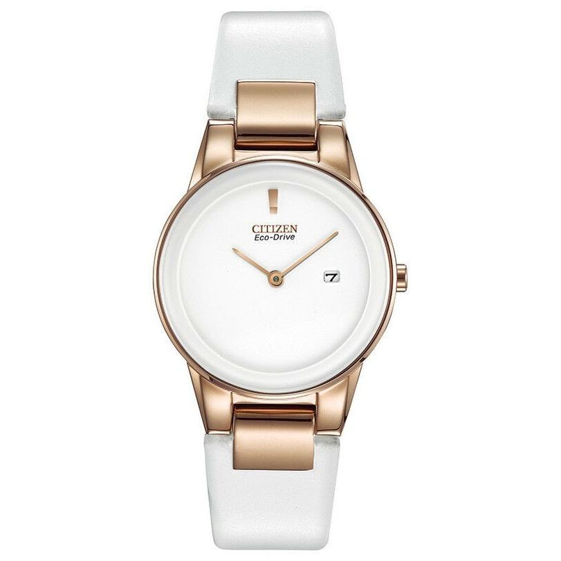 Citizen Women&#39;s GA1053-01A Axiom White Leather Watch