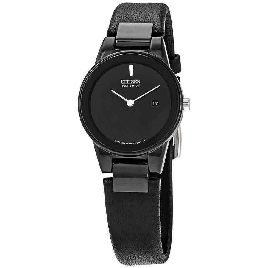 Citizen Women&#39;s GA1055-06E Axiom Black Leather Watch