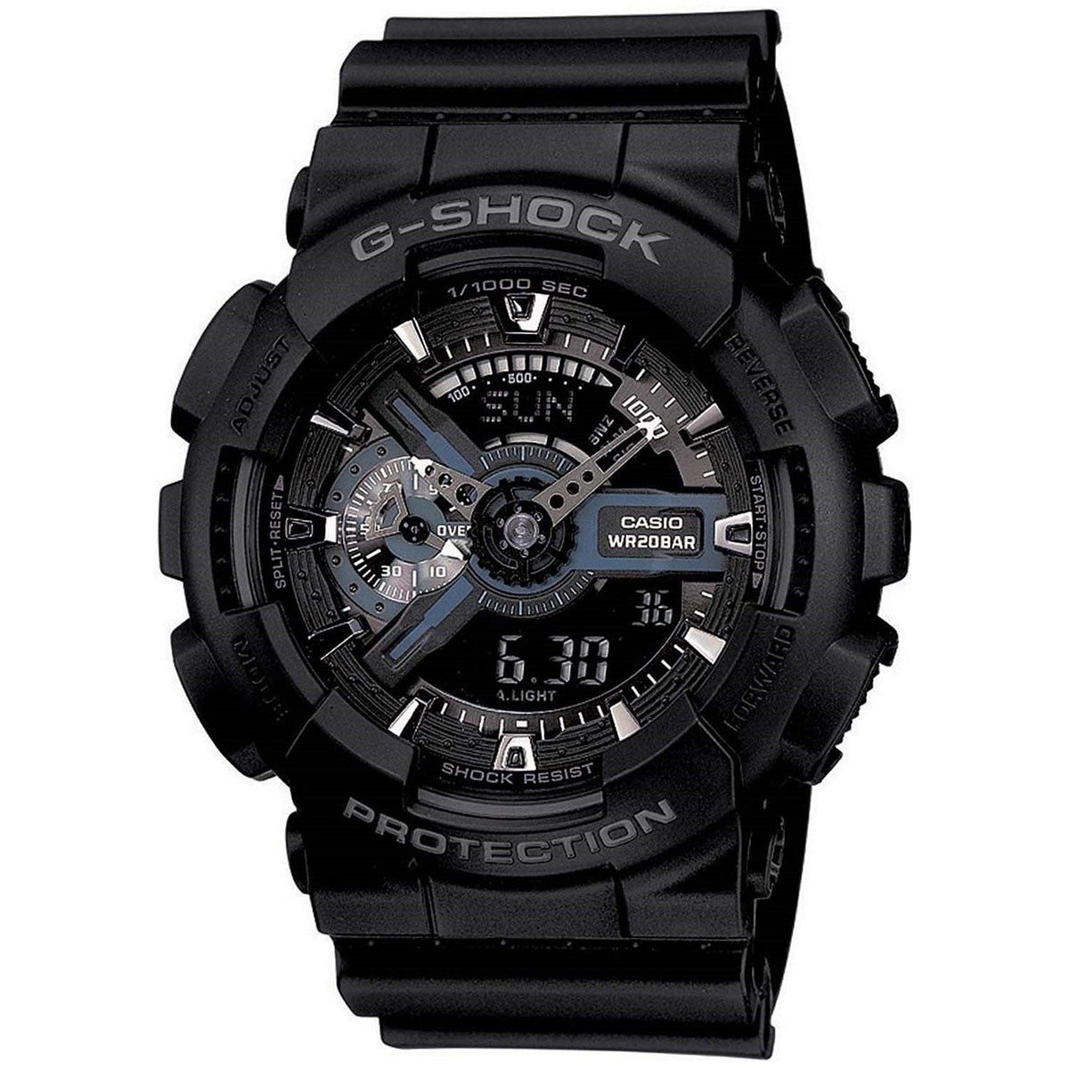 Casio Men&#39;s GA110-1B G-Shock Analog-Digital Black Resin Watch