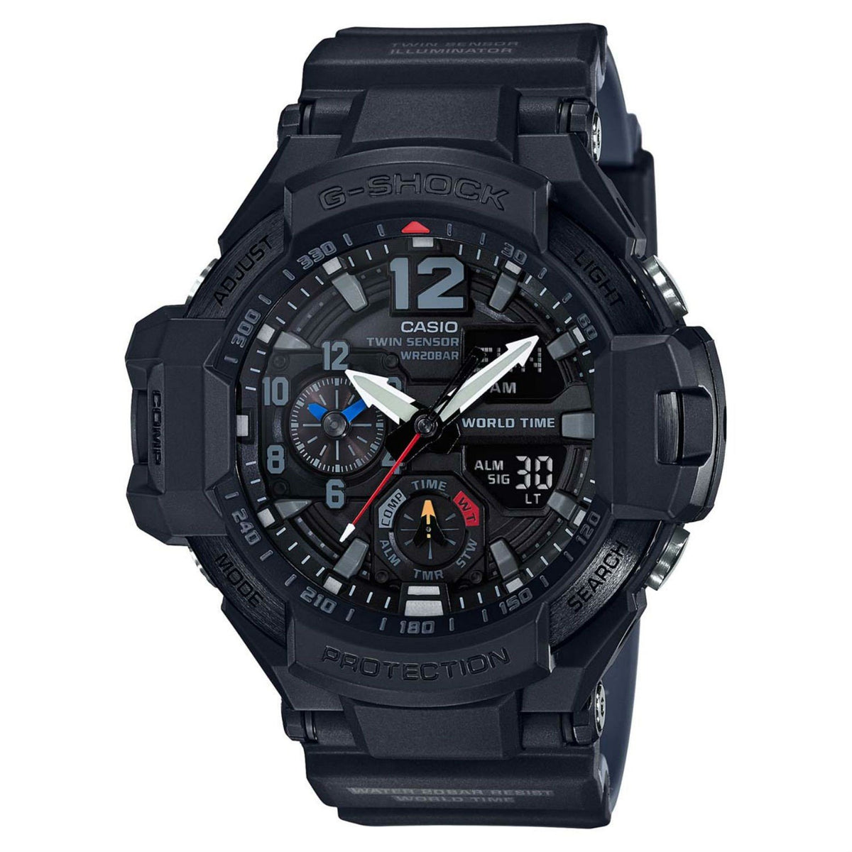 Casio Men&#39;s GA1100-1A1 G-Shock Black Resin Watch