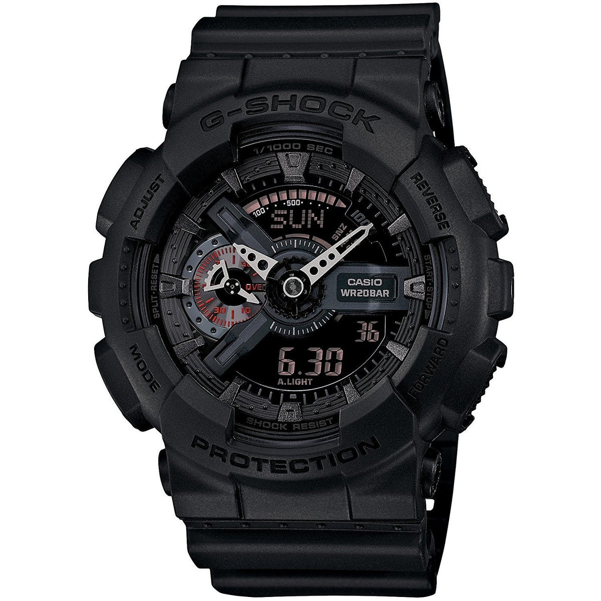 Casio Men&#39;s GA110MB-1A G-Shock Chronograph Analog-Digital Black Resin Watch