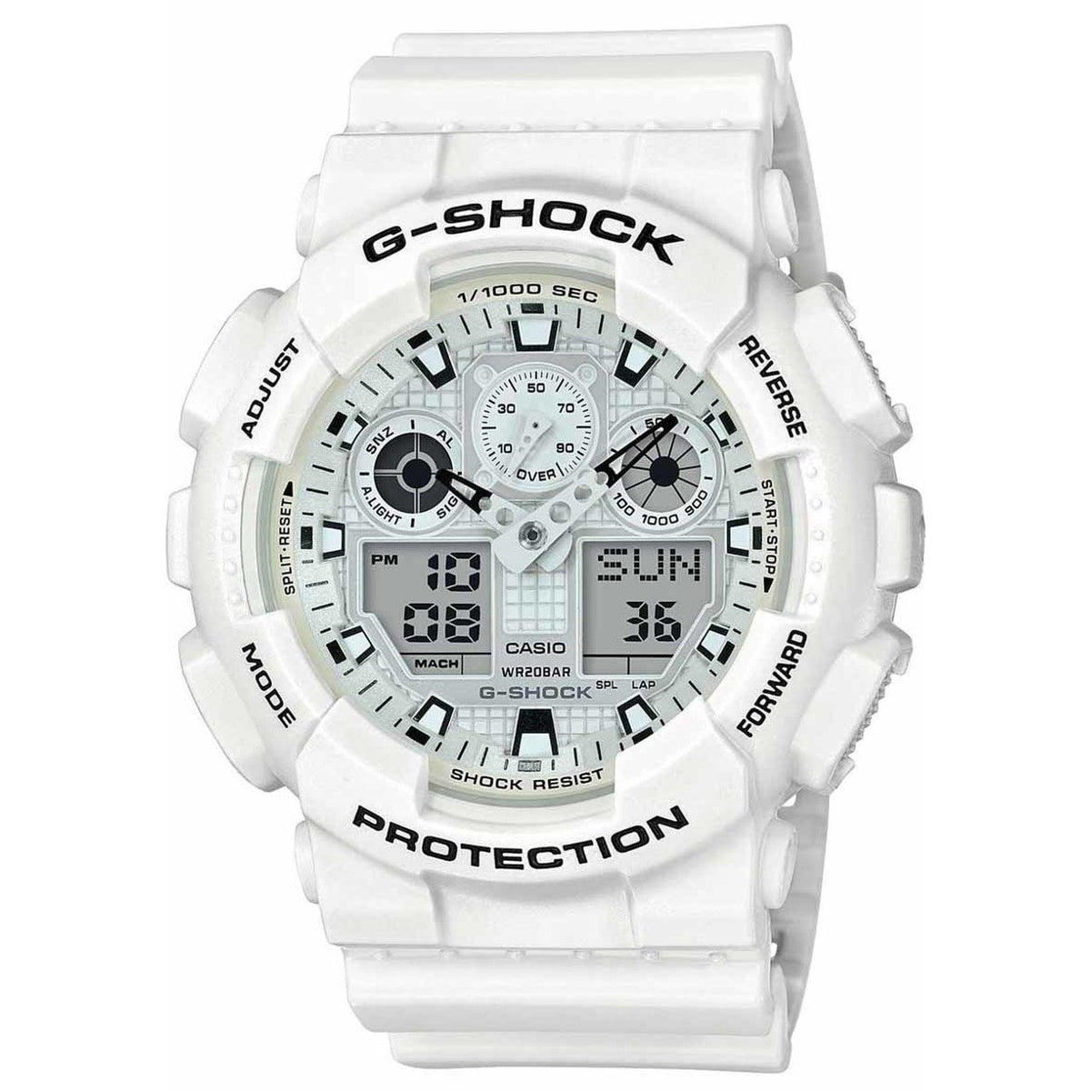 Casio Men's GA110MW-7A G-Shock White Rubber Watch