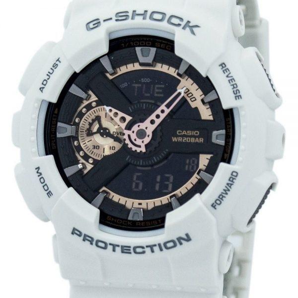 Casio Men's GA110RG-7A G-Shock Chronograph White Glossy White Resin Watch