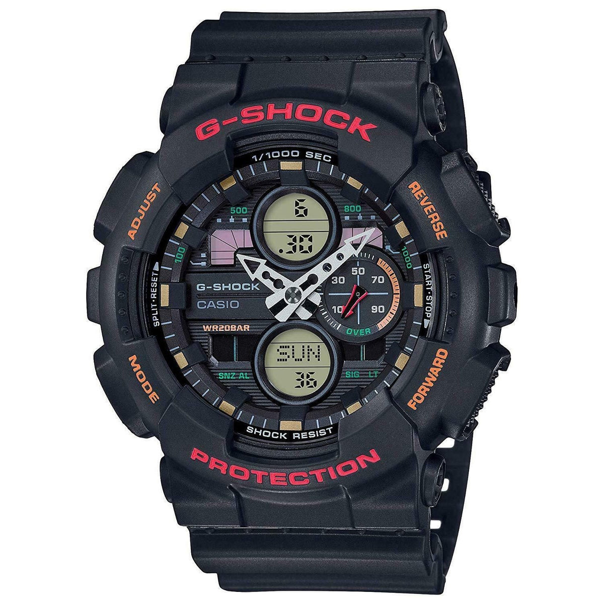 Casio Men&#39;s GA140-1A4 G-Shock Black Resin Watch