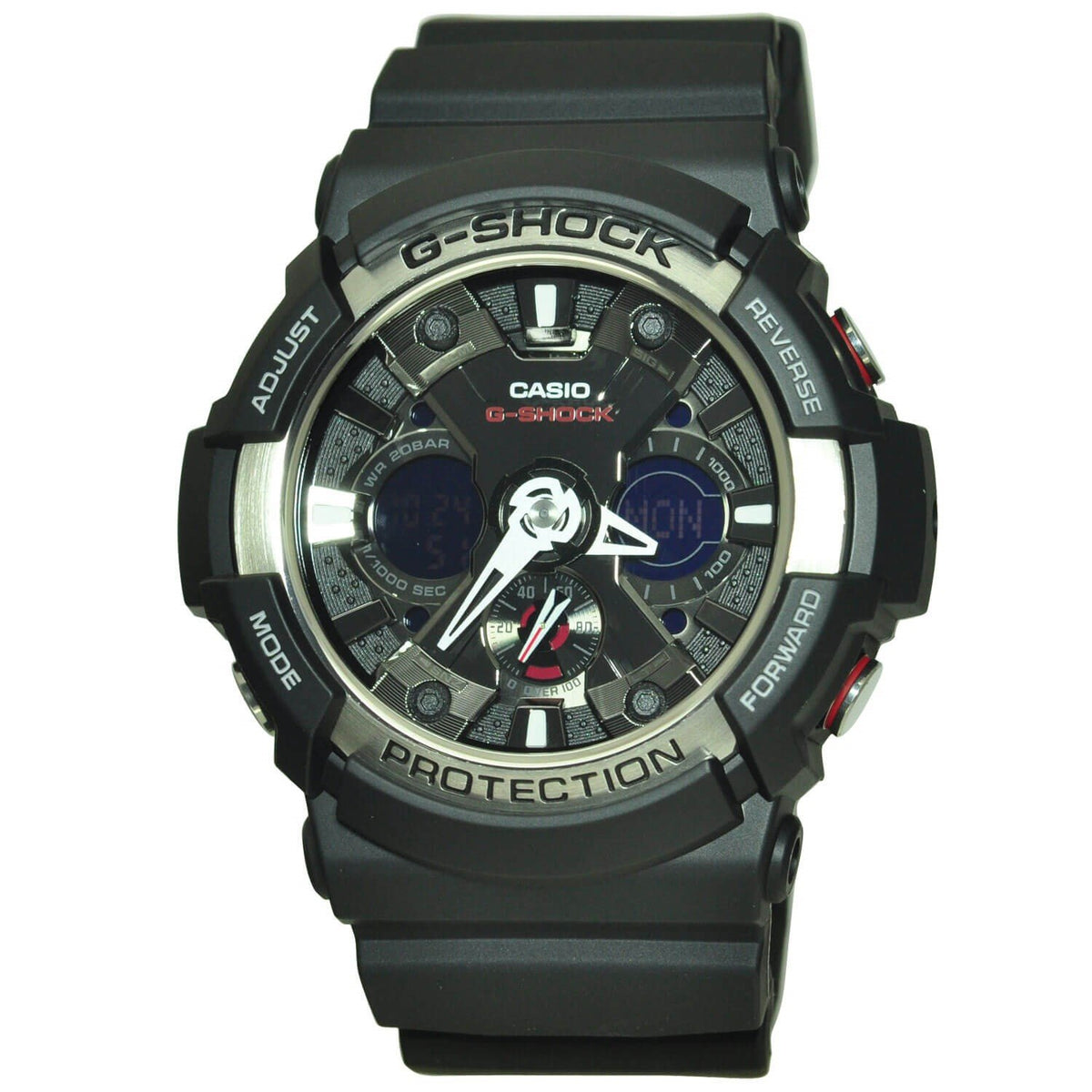 Casio Men's GA200-1A G-Shock Chronograph Black Resin Watch