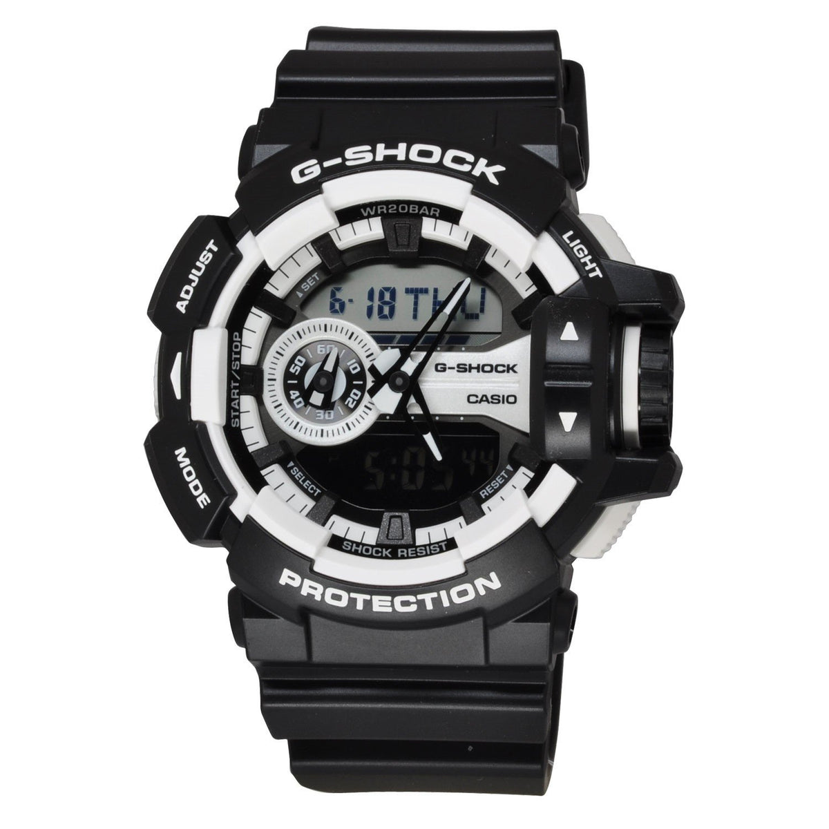 Casio Men's GA400-1A G-Shock Chronograph Black Resin Watch