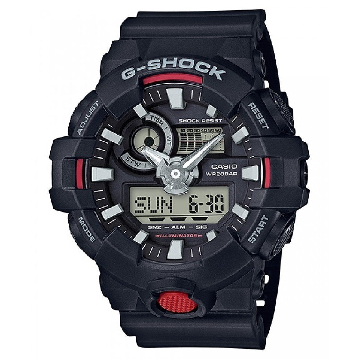 Casio Men&#39;s GA700-1A G-Shock Analog-Digital Black Resin Watch