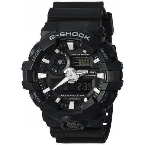 Casio Men's GA700-1B G-Shock Analog-Digital Black Resin Watch