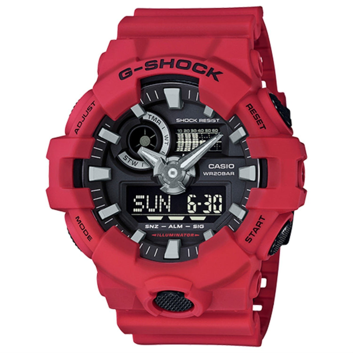 Casio Men's GA700-4A G-Shock Red Resin Watch
