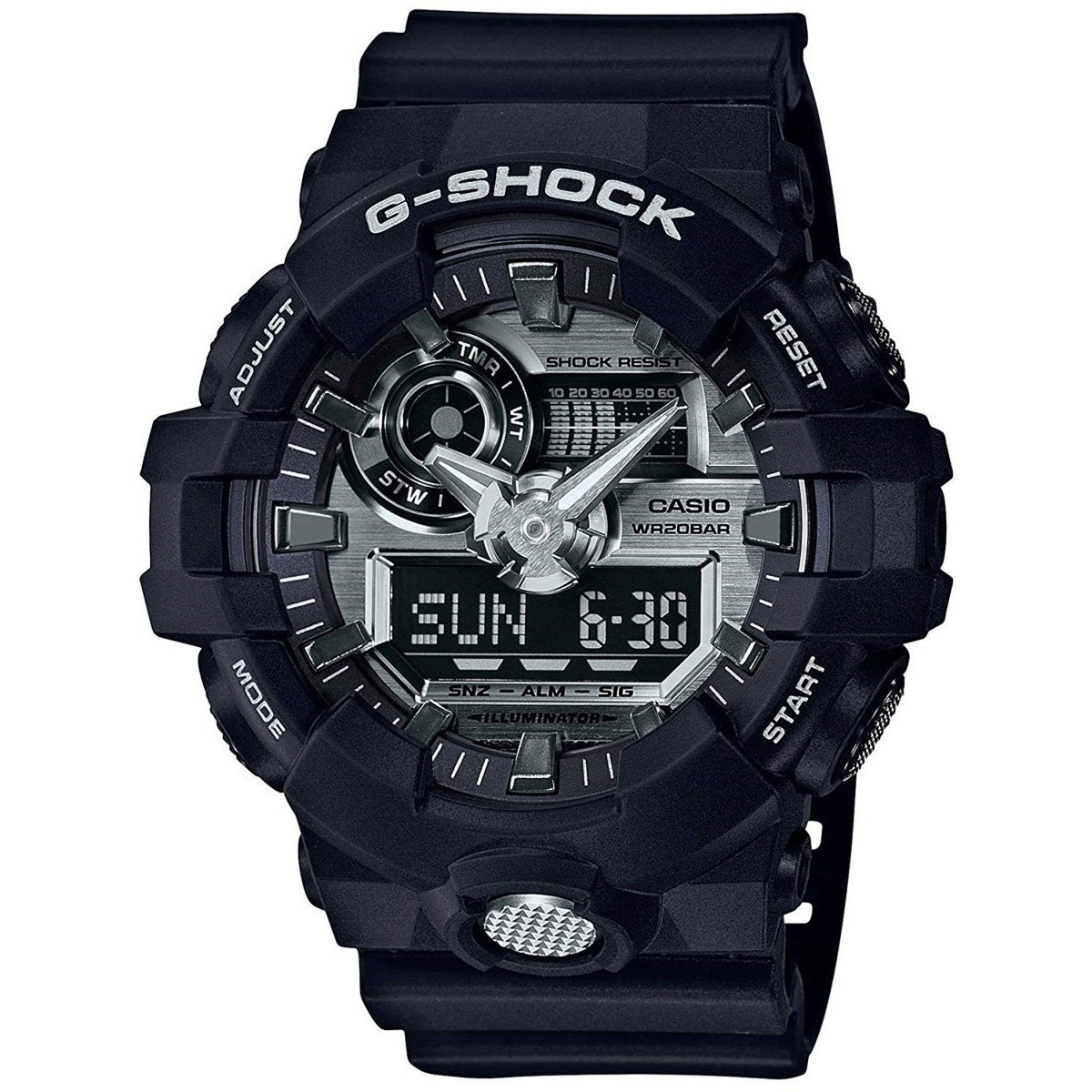 Casio Men&#39;s GA710-1A G-Shock Analog-Digital Black Resin Watch
