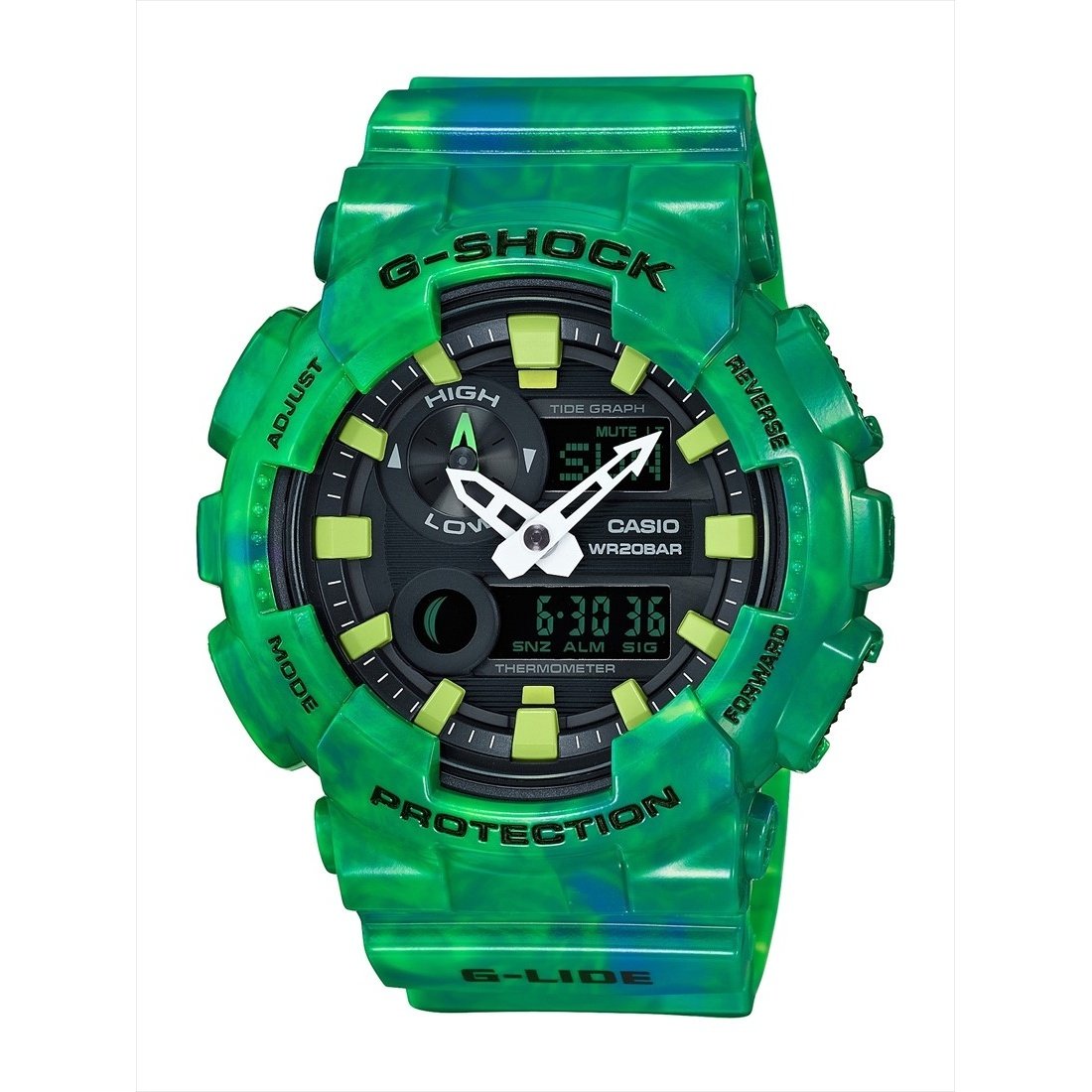 Casio Men&#39;s GAX100MB-3A G-Shock Analog-Digital Green Resin Watch