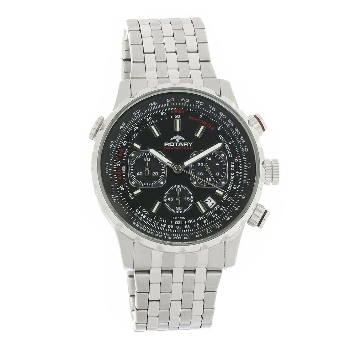 Rotary Men&#39;s GB00185-04 Aquaspeed  Chronograph Stainless Steel Watch