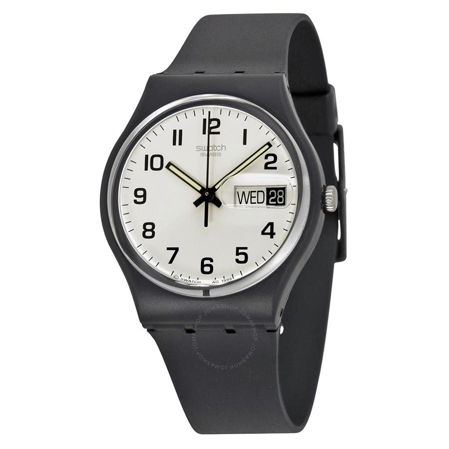 Swatch Unisex GB743 Once Again Black Plastic Watch