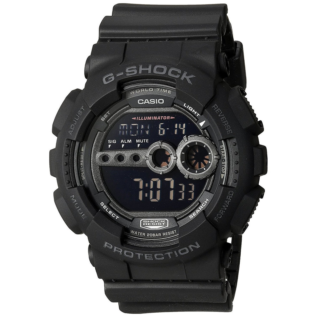 Casio Men&#39;s GD100-1B G-Shock Digital Black Resin Watch