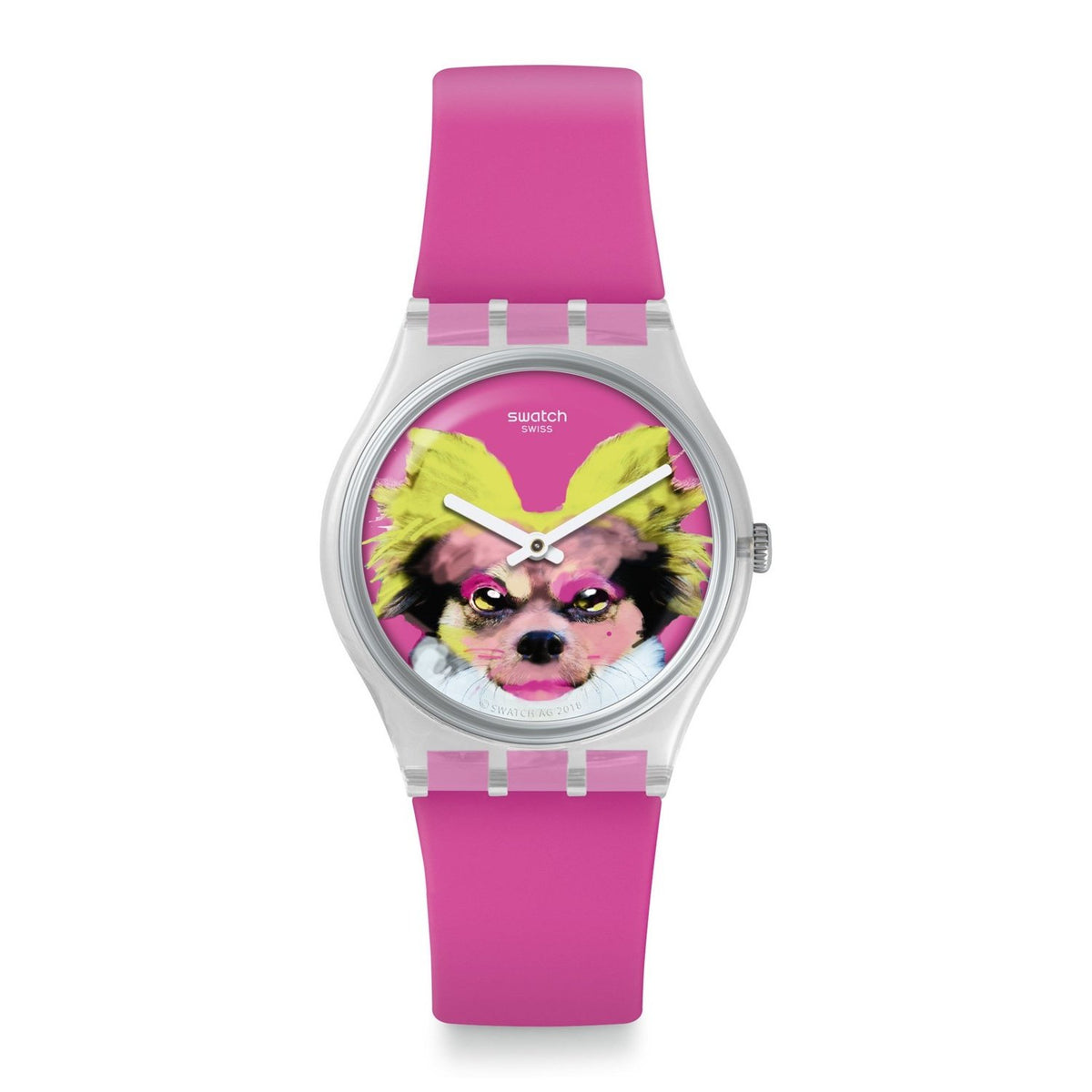 Swatch Women's GE267 Pinkapippa Pink Silicone Watch