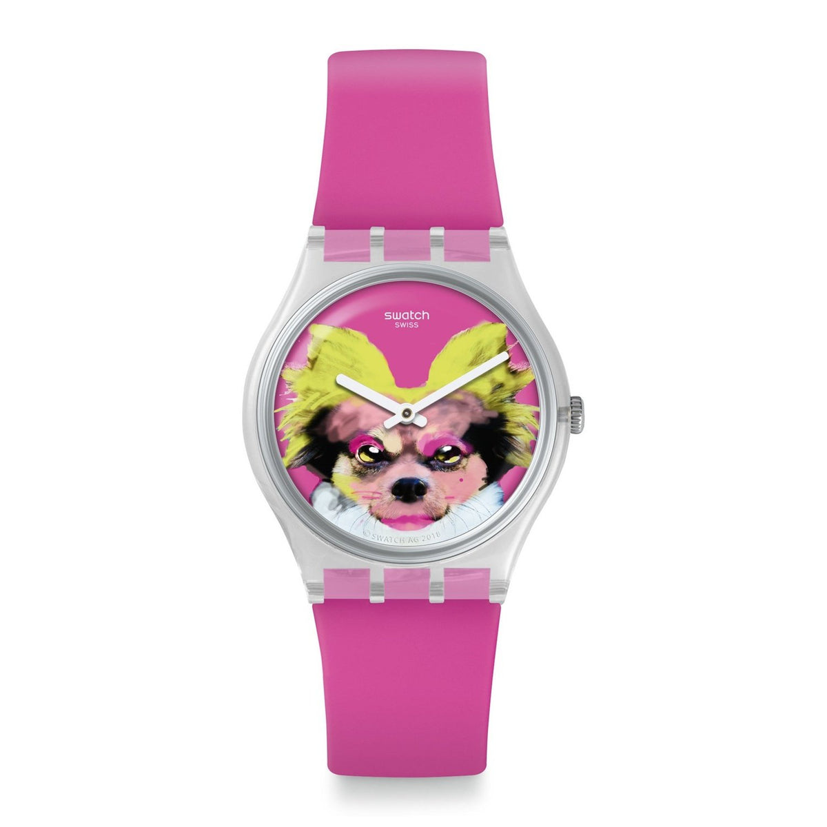 Swatch Women&#39;s GE267 Pinkapippa Pink Silicone Watch