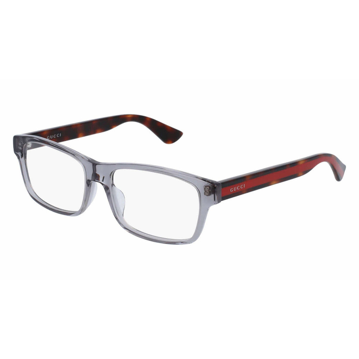 Gucci Men's Sunglasses Spring Summer 2022 Grey Transparent Demo Lens Demo Lens  GG0006OAN 004