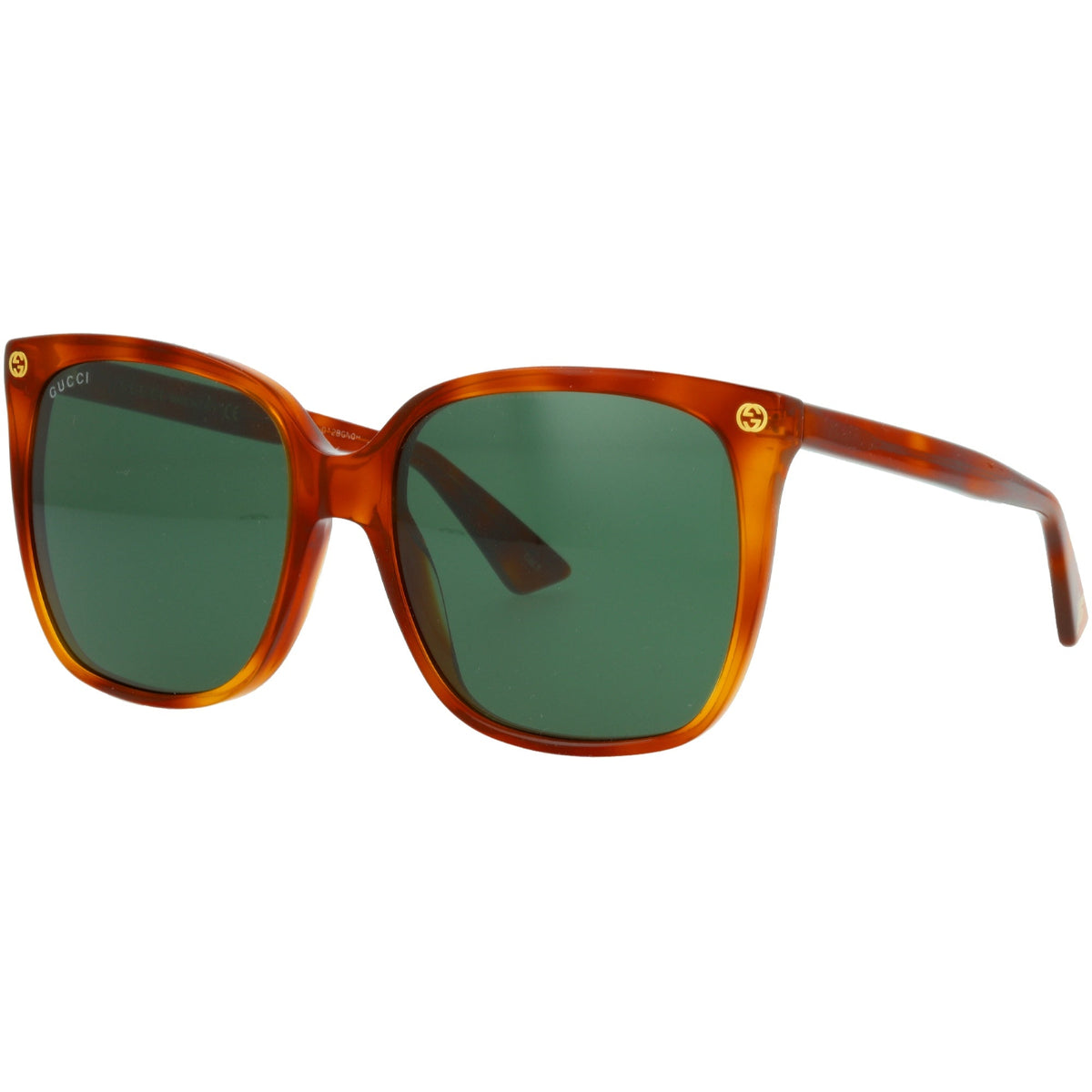 Gucci Women&#39;s Sunglasses Spring Summer 2022 Havana Green Nylon Nylon GG0022S 002