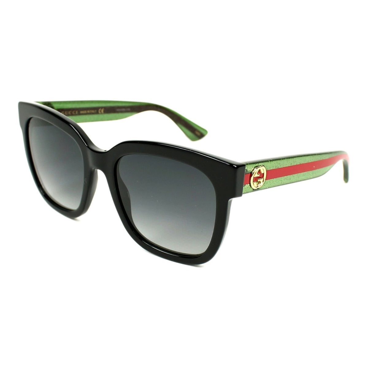 Gucci Women&#39;s Sunglasses Spring Summer 2022 Black Grey Nylon Nylon Gradient GG0034SN 002