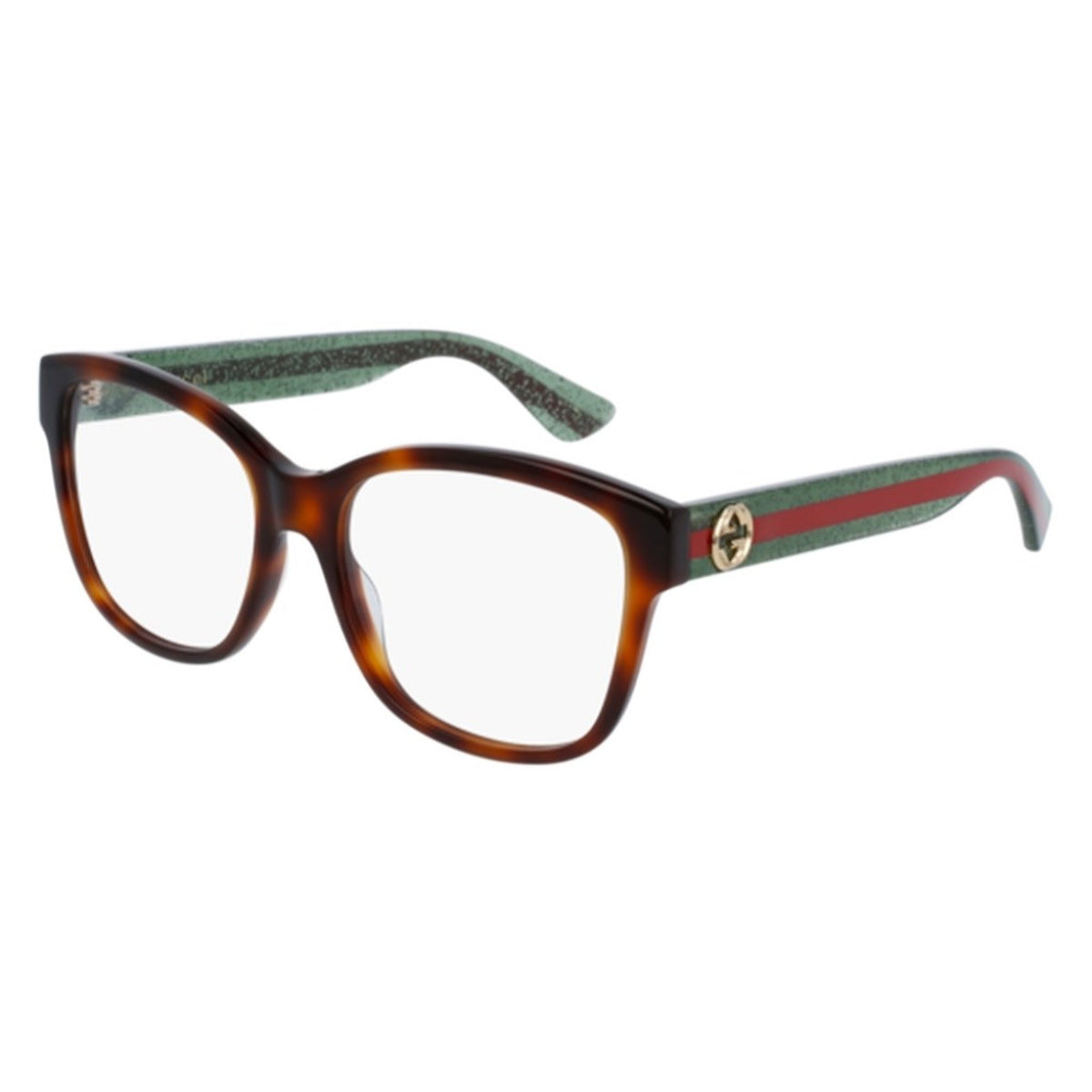 Gucci Women's Sunglasses Spring Summer 2022 Havana Transparent Demo Lens Demo Lens  GG0038ON 002