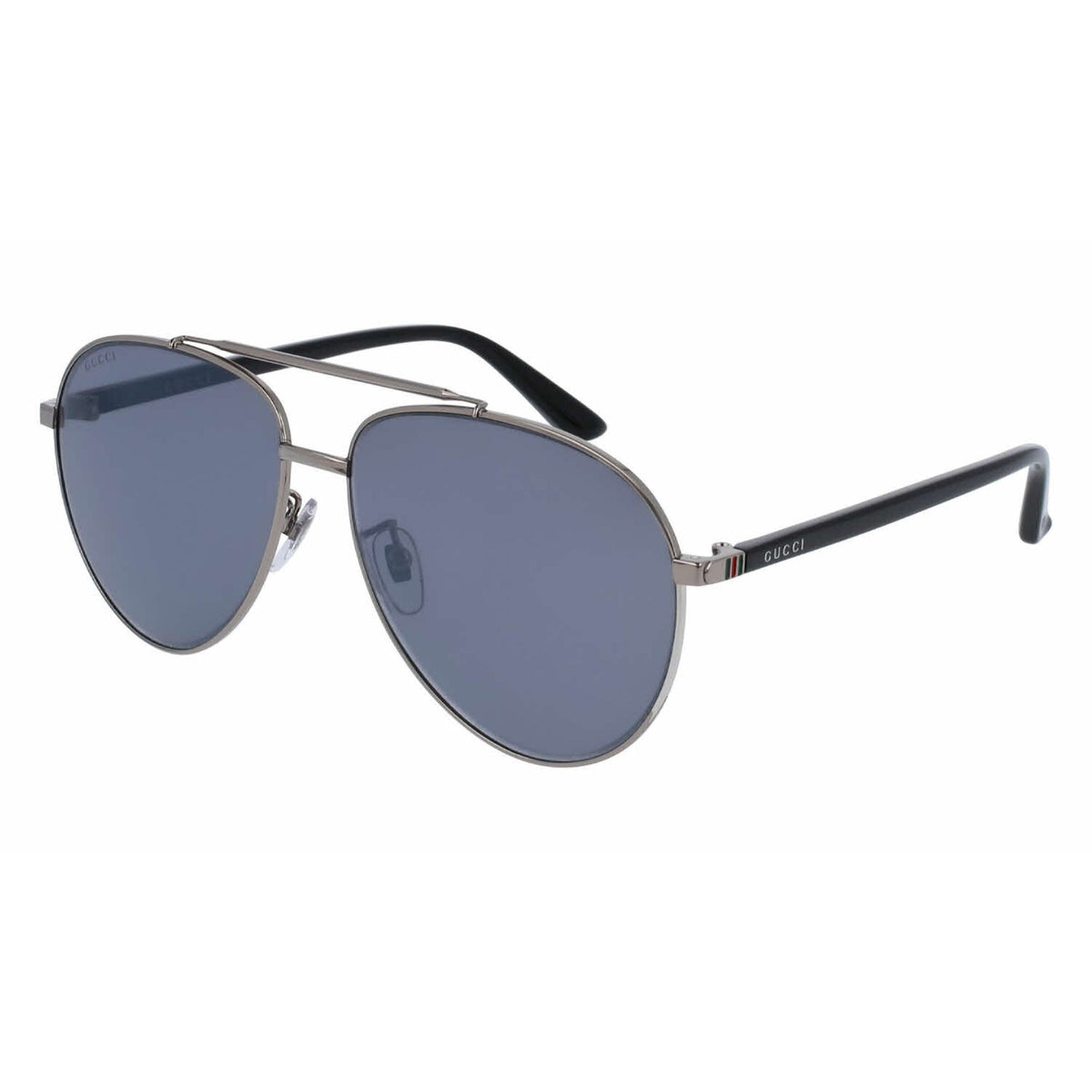 Gucci Men's Sunglasses Spring Summer 2017 Ruthenium Silver Polycarbonate Polycarbonate Mirror GG0043SA 001