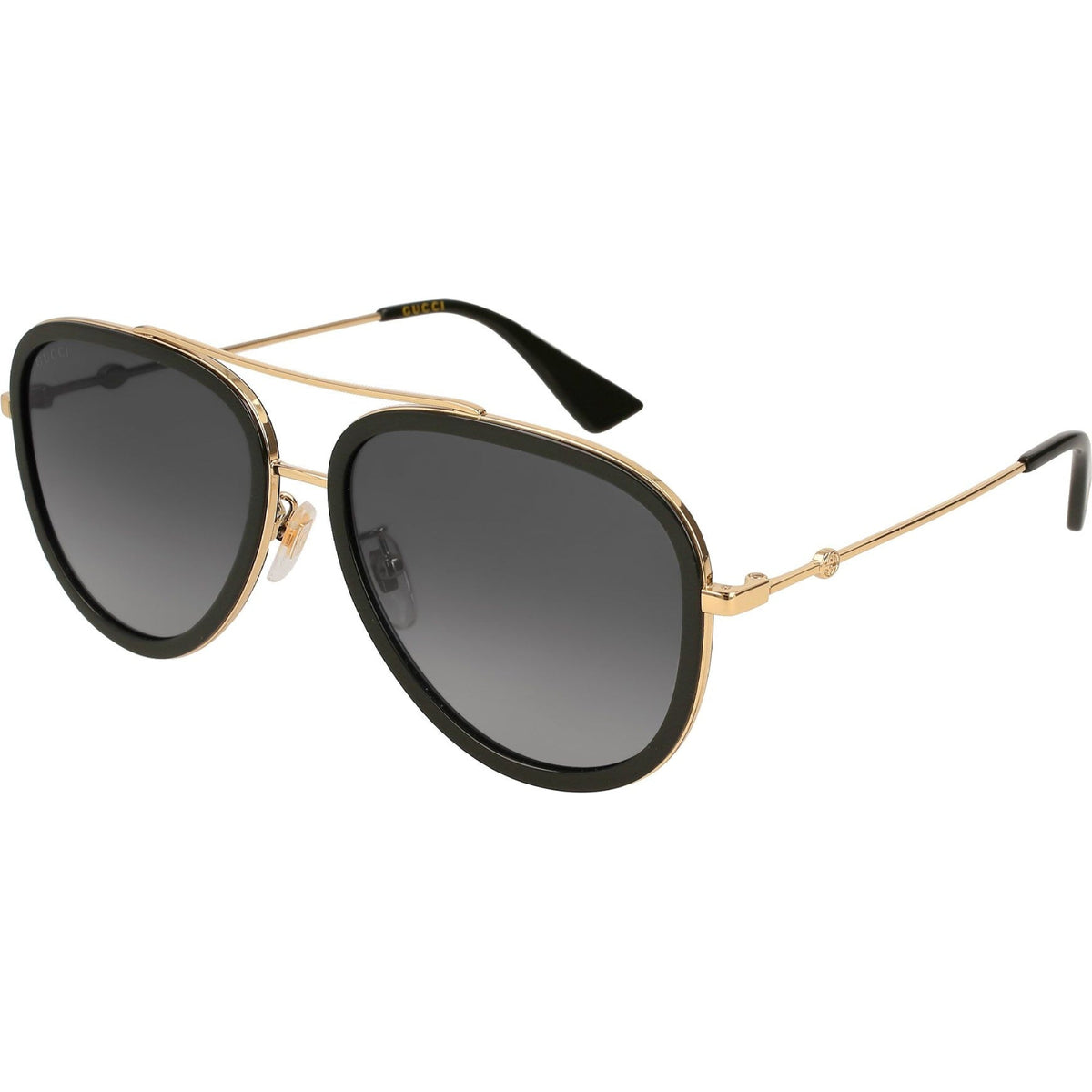 Gucci Women&#39;s Sunglasses Spring Summer 2018 Gold Grey Polar CR 39 Polar CR 39 Gradient Flash GG0062S 011