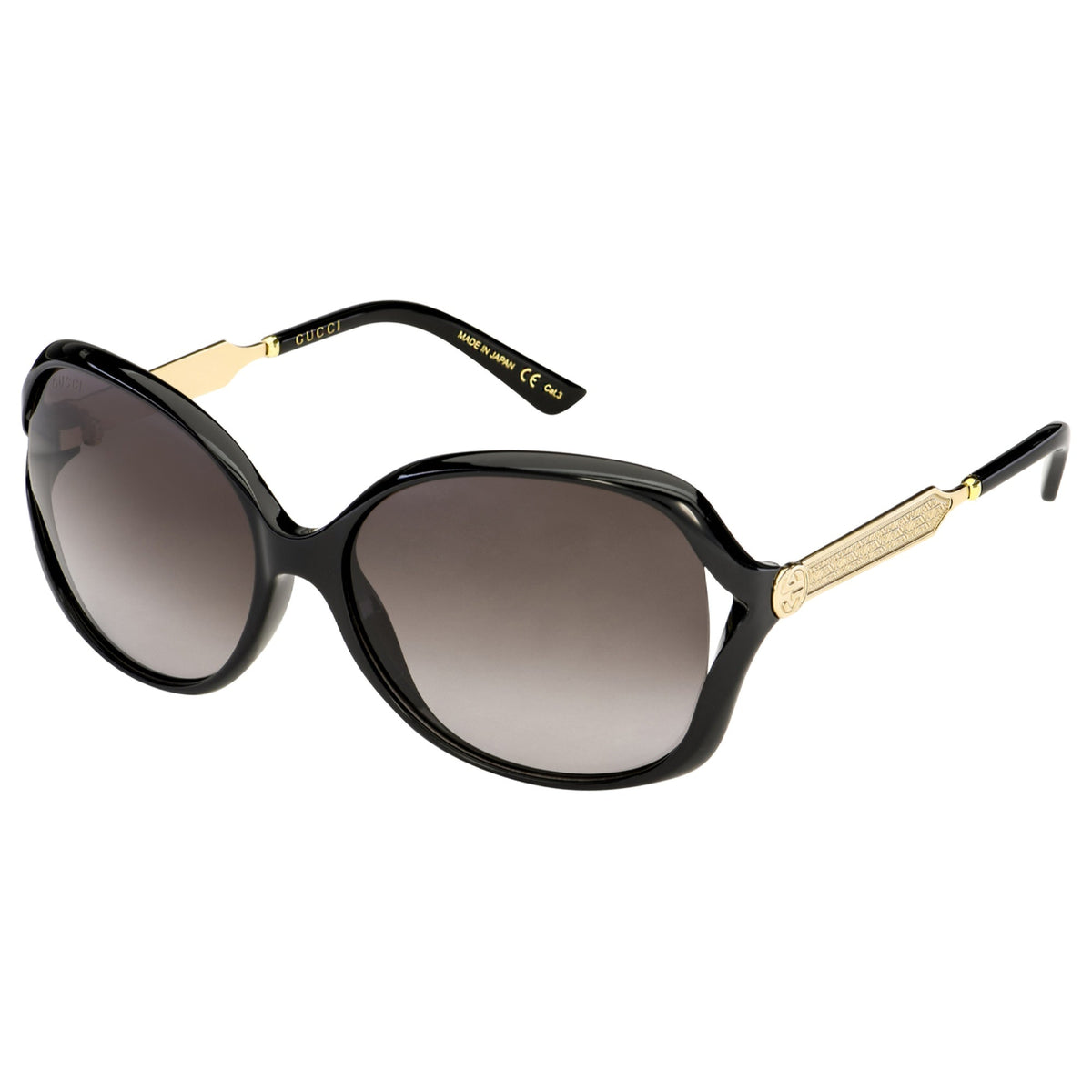 Gucci Women's Sunglasses Spring Summer 2017 Black Grey CR 39 CR 39 Gradient GG0076S 002