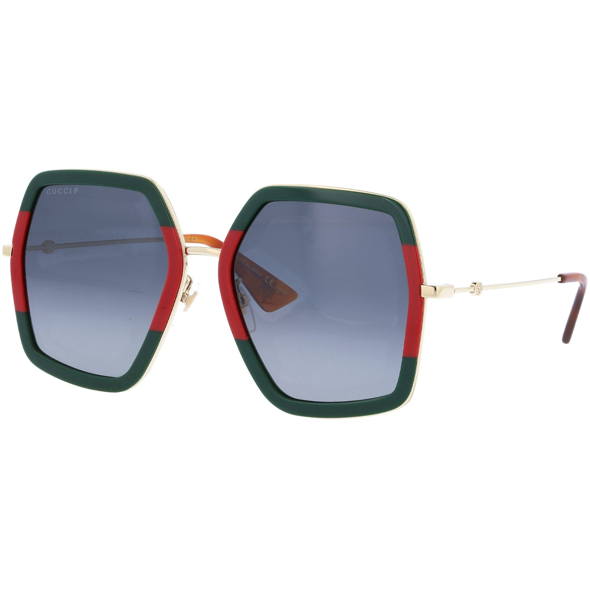 Gucci Women's Sunglasses Spring Summer 2017 Green Grey Nylon Nylon Gradient GG0106S 007