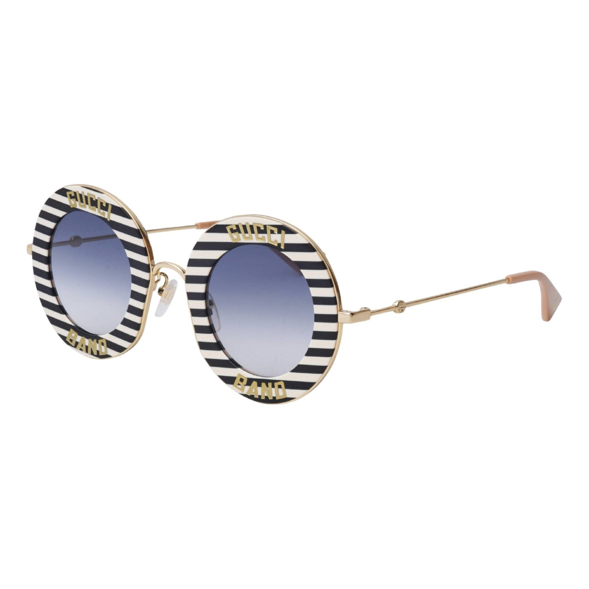 Gucci Women&#39;s Sunglasses Fall Winter 2019 Black Blue Nylon Nylon Gradient GG0113S 008