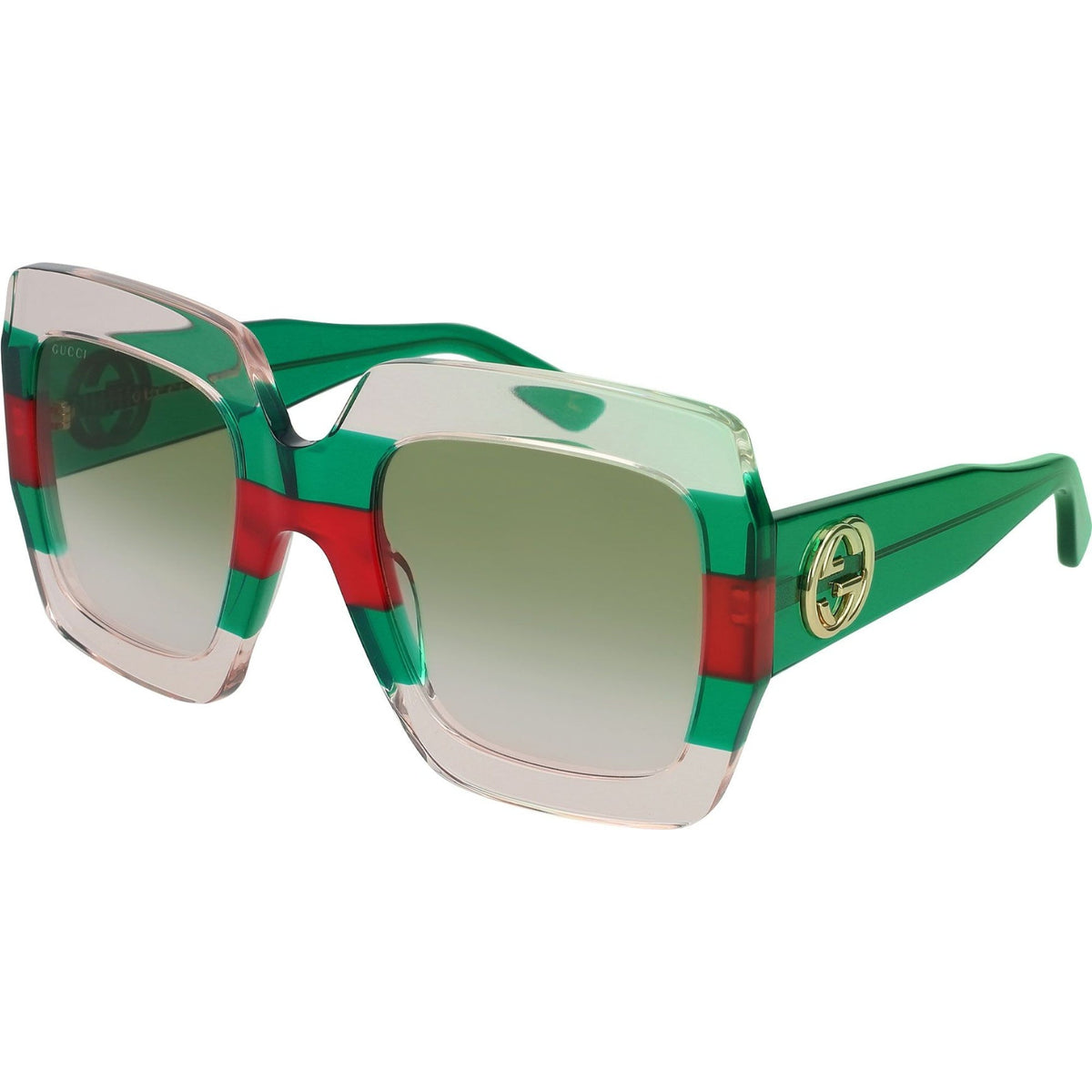 Gucci Women's Sunglasses Fall Winter 2017 Multicolor Green Nylon Nylon Gradient GG0178S 001