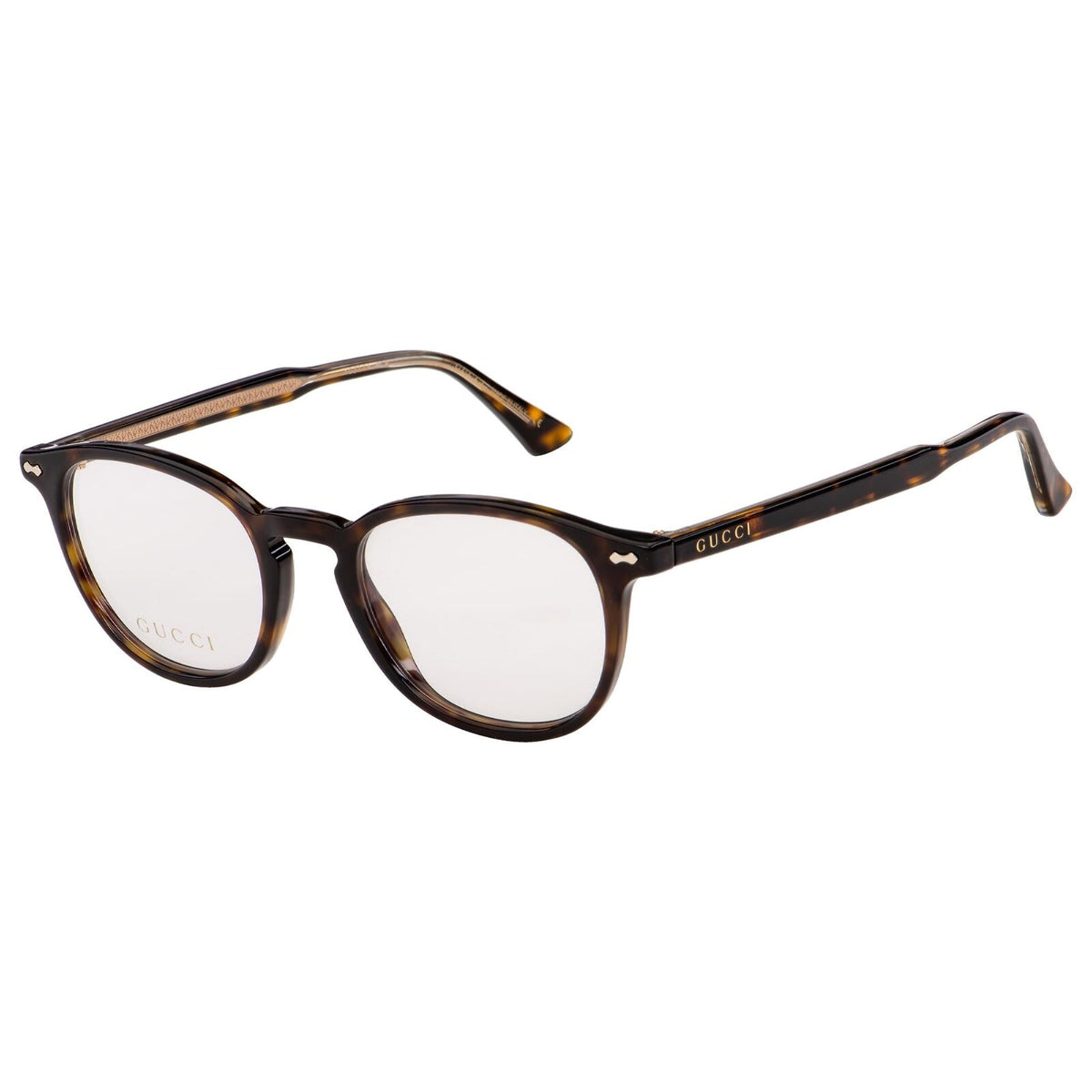 Gucci Unisex Sunglasses Fall Winter 2017 Havana Transparent Demo Lens Demo Lens  GG0187O 006