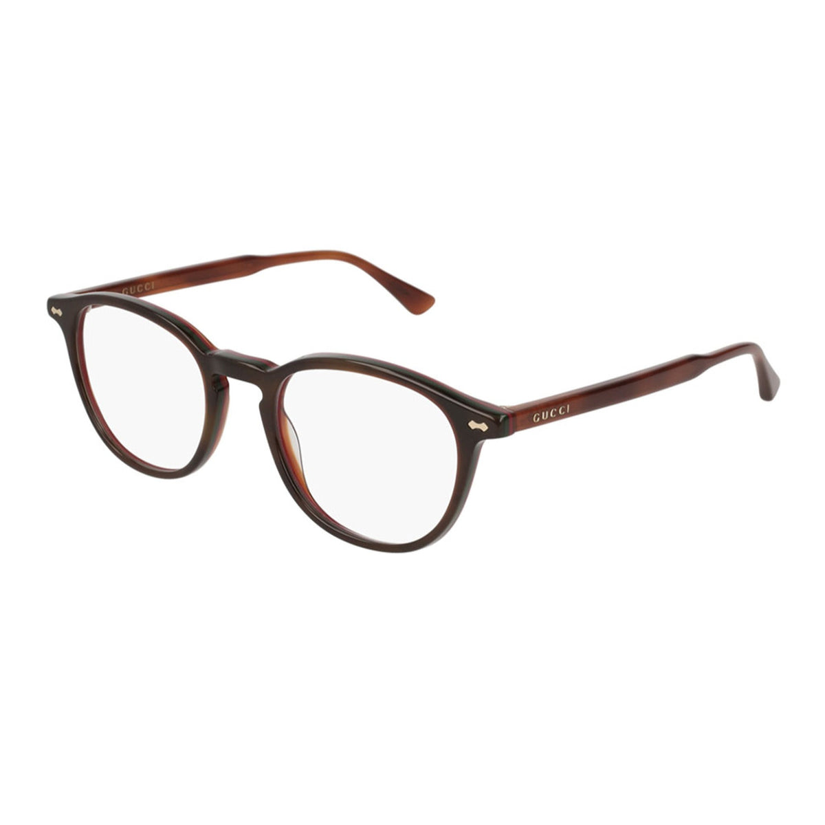 Gucci Unisex Sunglasses Fall Winter 2017 Havana Transparent Demo Lens Demo Lens  GG0187O 008
