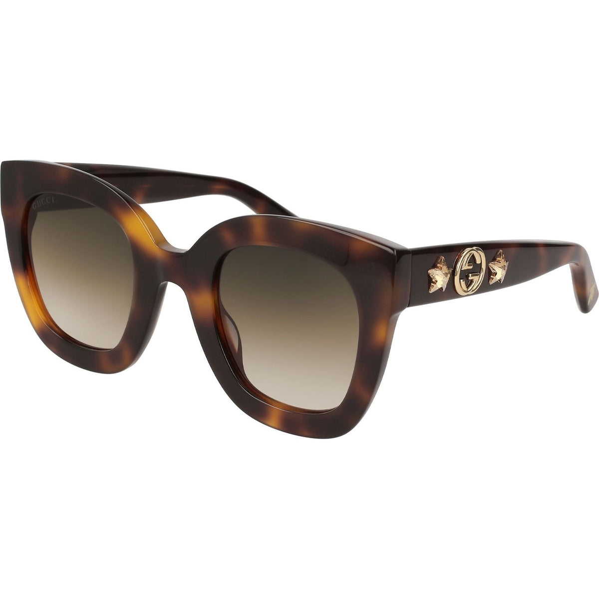 Gucci Women's Sunglasses Fall Winter 2017 Havana Brown Nylon Nylon Gradient GG0208S 003