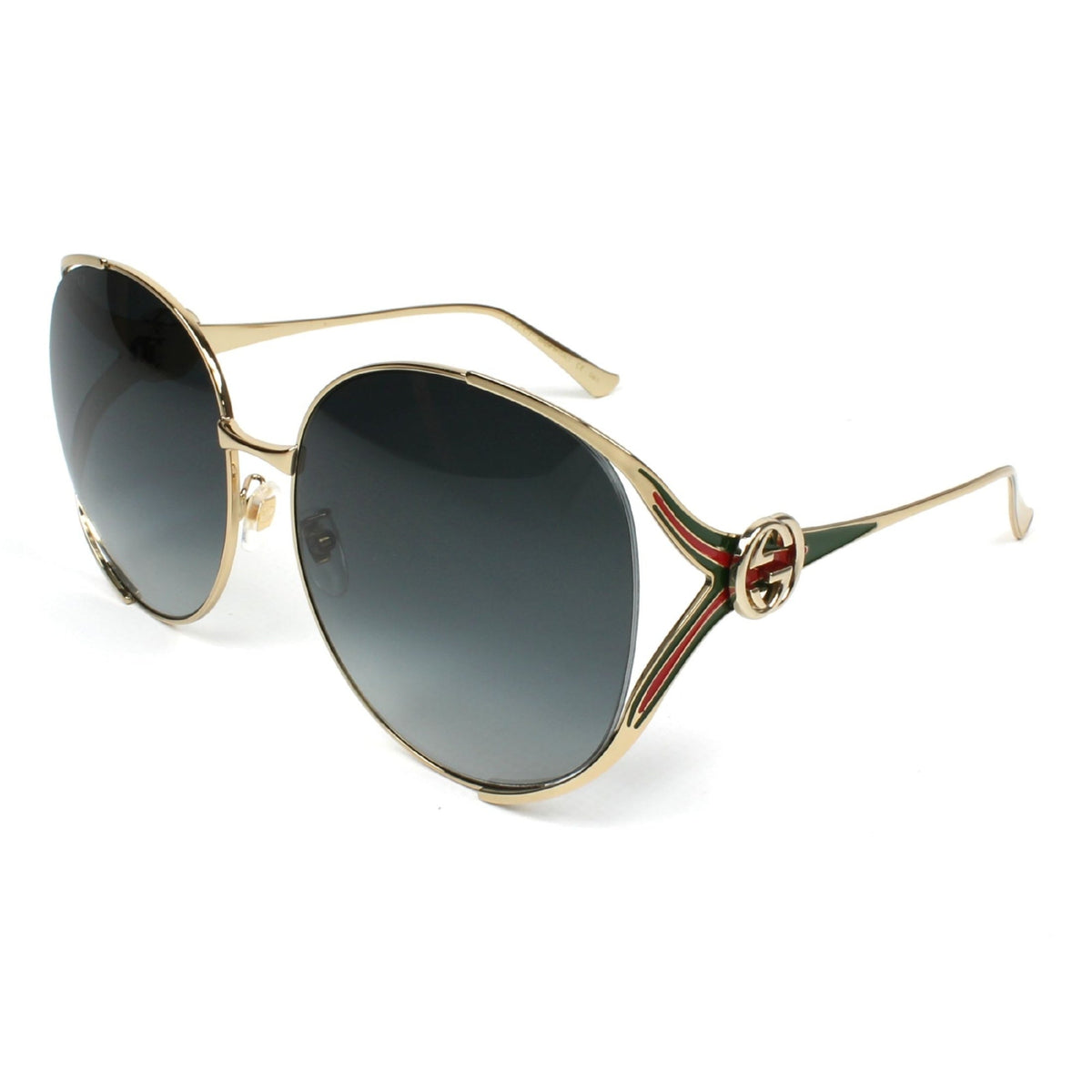 Gucci Women's Sunglasses Fall Winter 2017 Gold Grey Nylon Nylon Gradient GG0225S 001