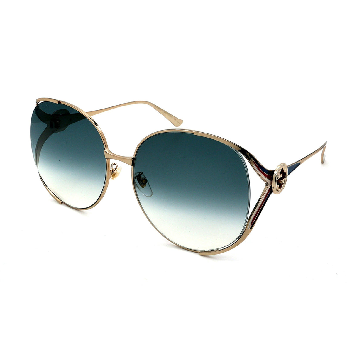 Gucci Women's Sunglasses Fall Winter 2017 Gold Grey Nylon Nylon Gradient GG0225S 004