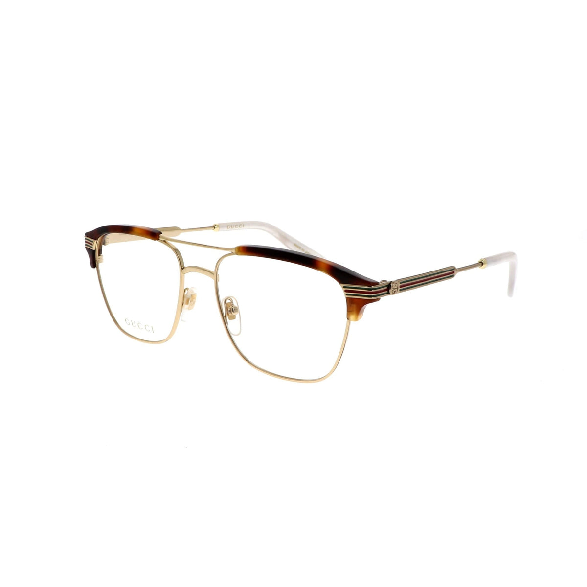 Gucci Men's Sunglasses Spring Summer 2018 Gold Transparent Demo Lens Demo Lens  GG0241O 001