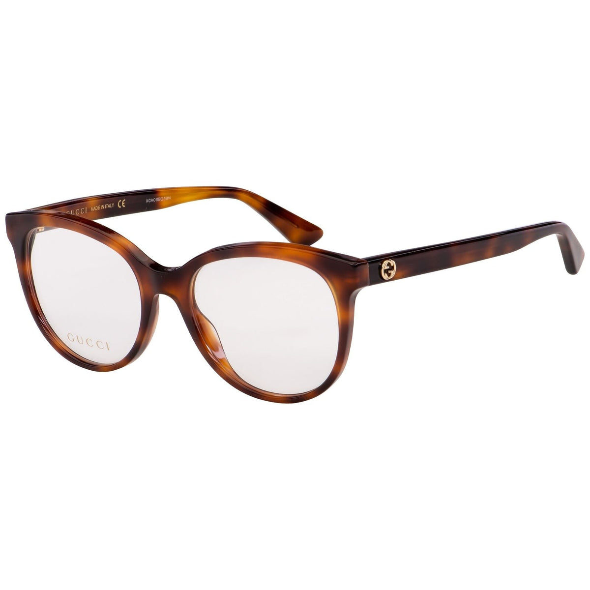 Gucci Women's Sunglasses Spring Summer 2018 Havana Transparent Demo Lens Demo Lens  GG0329O 002