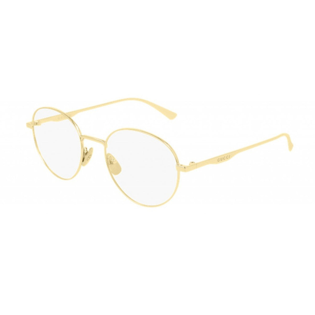 Gucci Men's Sunglasses Spring Summer 2019 Gold Transparent Demo Lens Demo Lens  GG0337O 008