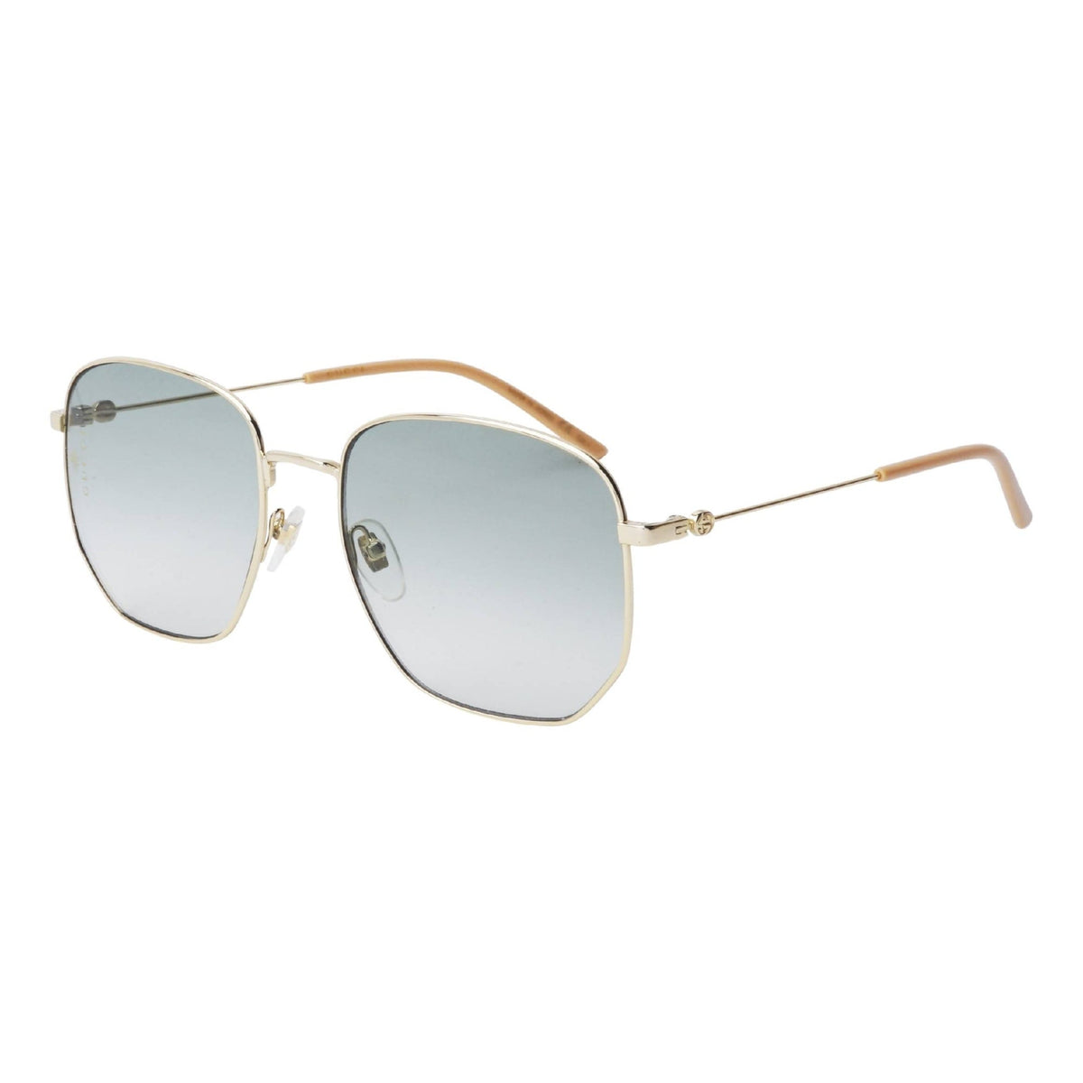 Gucci Women's Sunglasses Fall Winter 2018 Gold Green Nylon Nylon Gradient GG0396S 002