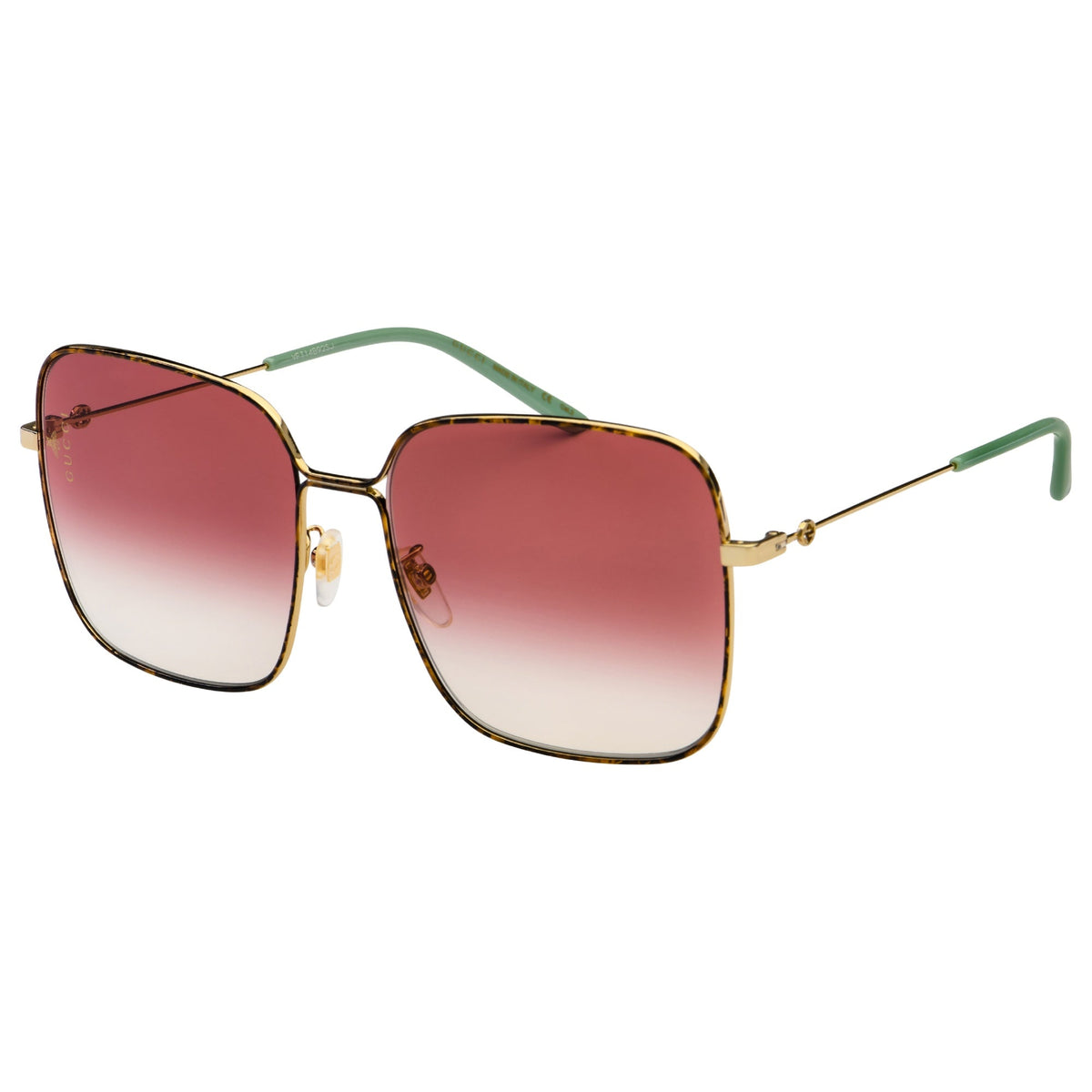 Gucci Women's Sunglasses Spring Summer 2019 Gold Violet Nylon Nylon Gradient GG0443S 003