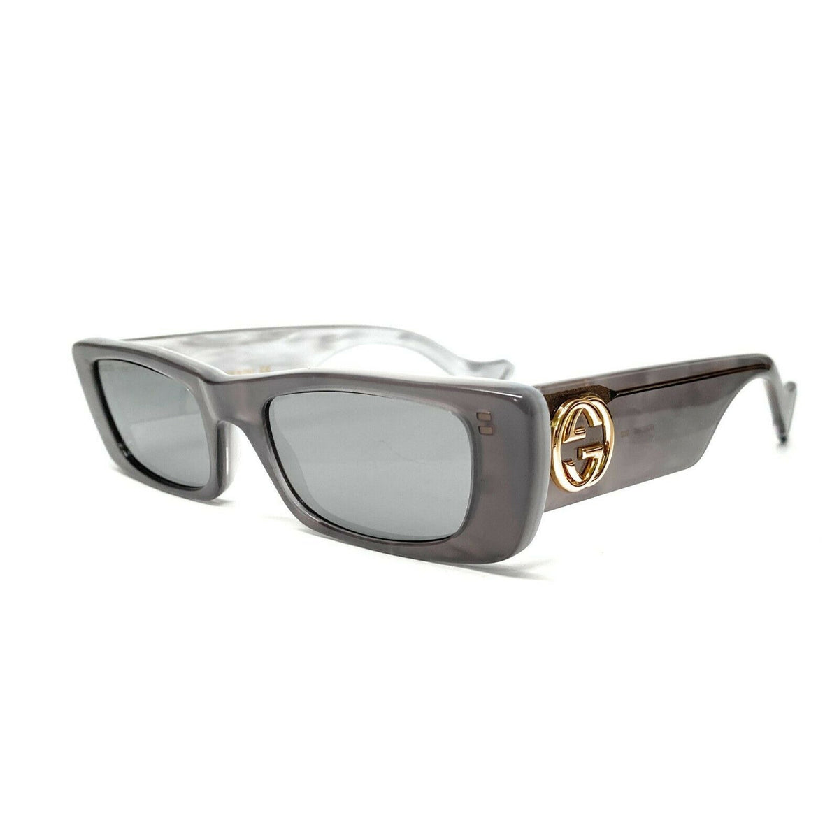 Gucci Women's Sunglasses Spring Summer 2019 Grey Silver Nylon Nylon Flash GG0516S 002