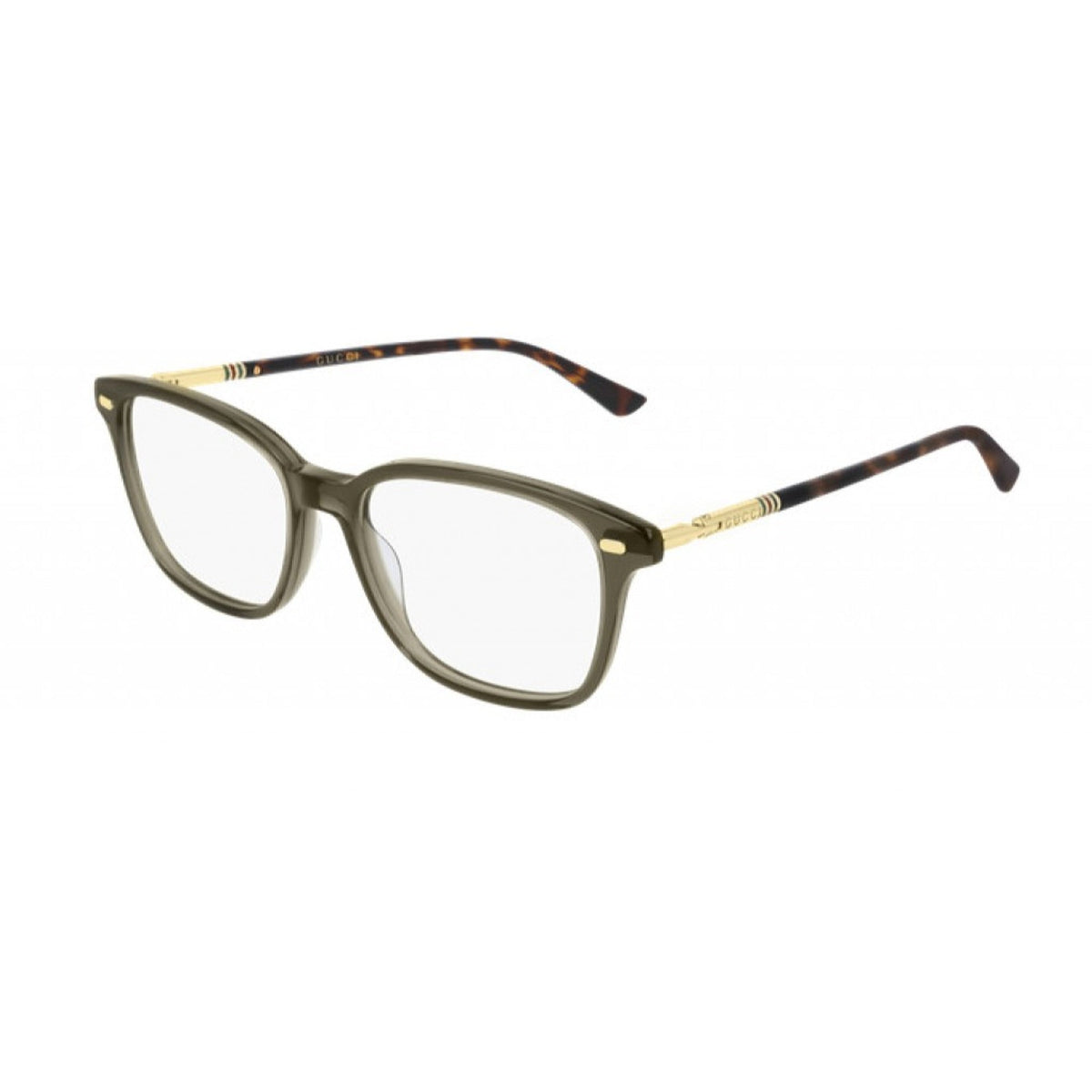 Gucci Men&#39;s Sunglasses Spring Summer 2019 Green Transparent Demo Lens Demo Lens  GG0520O 004