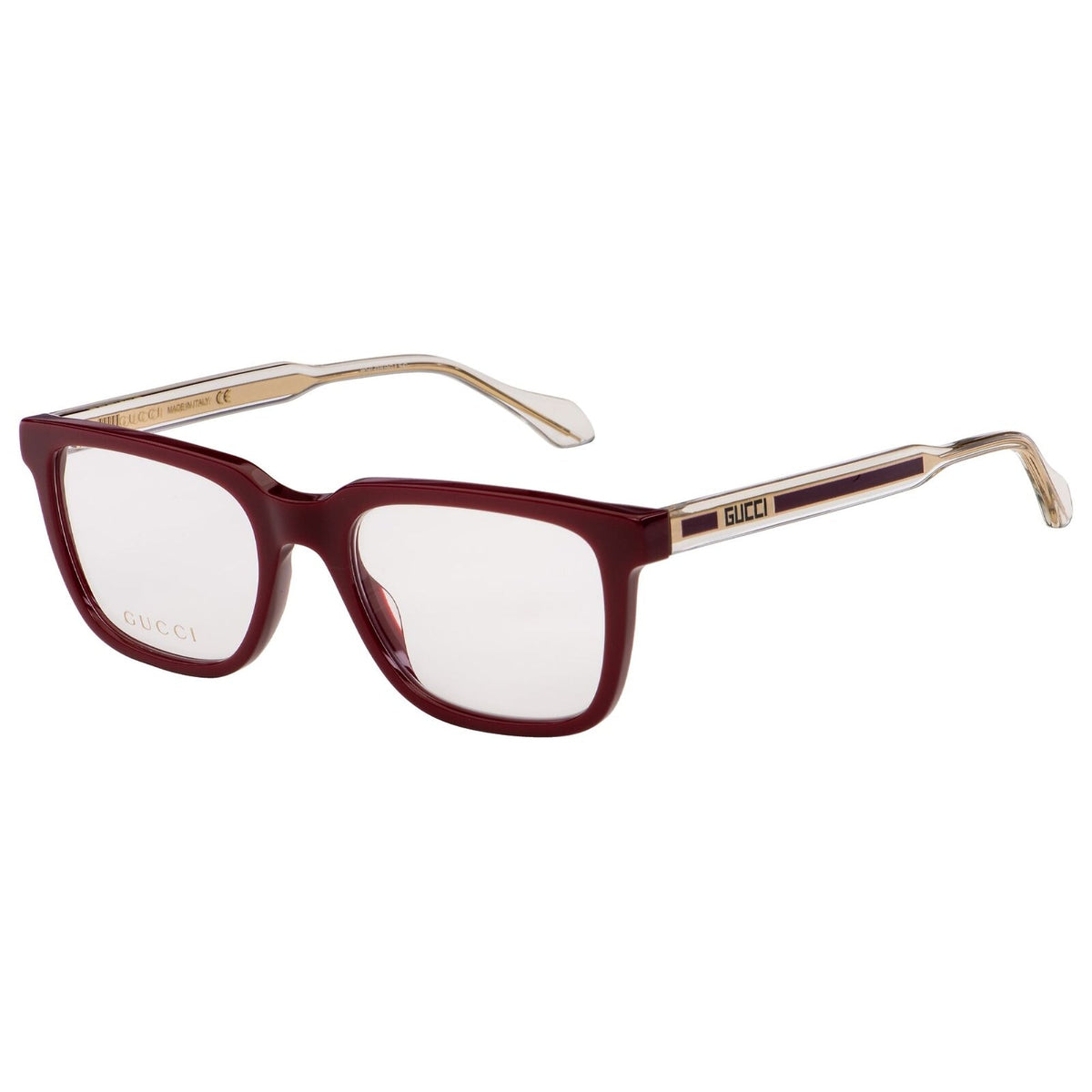 Gucci Men's Sunglasses Fall Winter 2019 Burgundy Transparent Demo Lens Demo Lens  GG0560O 003